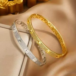 Crystal Stud Stainless Bracelet