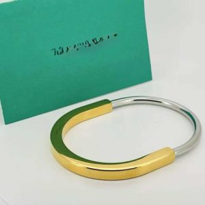 Two-Tone Curve Stainless Bracelet