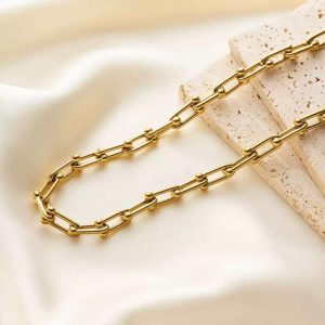 Gold Link Stainless Necklace